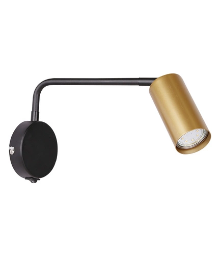 Kinkiet ścienny Tina nowoczesny czarno-złoty metalowy do sypialni i salonu Candellux