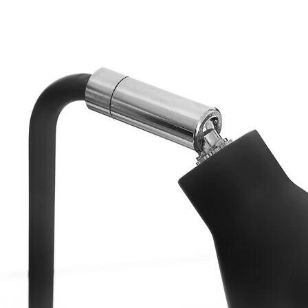 Lampka nocna Linn 45,5 cm czarna nowoczesna lampa stołowa do sypialni i biurka Atmosphera