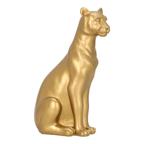 Dekoracja figura Pantera siedząca złota