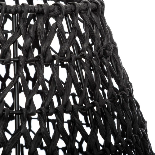 Lampka nocna Etel czarna Atmosphera skandynawska z papierowym kloszem do sypialni lub salonu