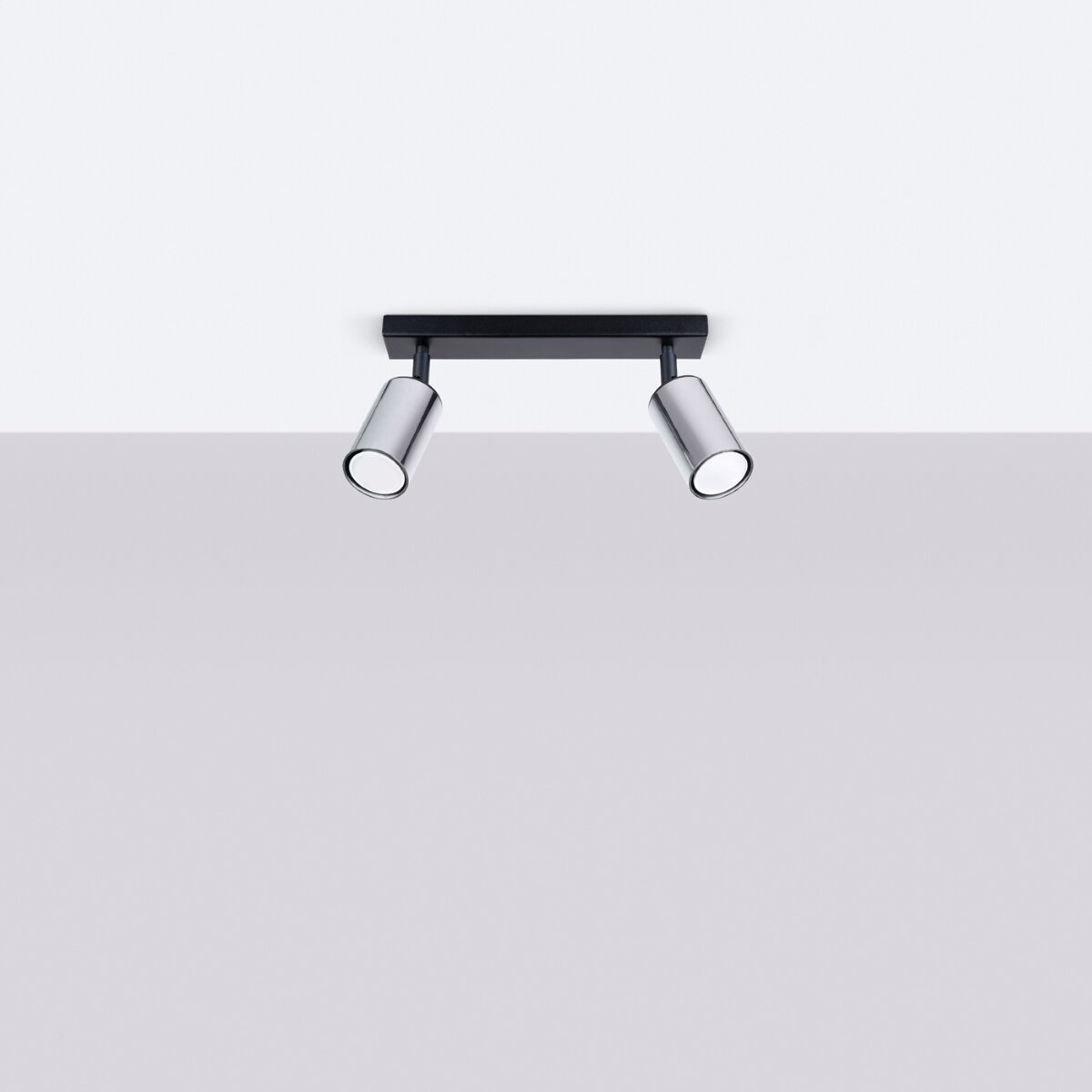 Plafon sufitowy WINX 2 czarny chrom nowoczesny LED do salonu i sypialni 30 cm SOLLUX