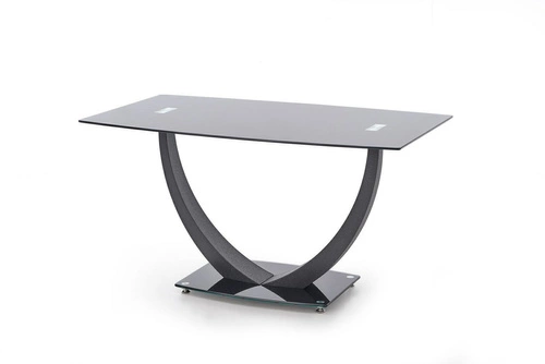 Stół do jadalni nowoczesny czarny szklany Tano 140x80 cm Intesi elegancki design