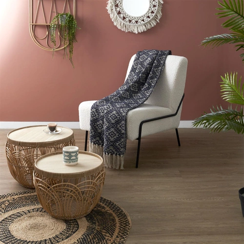 Nowoczesna narzuta bawełniana Vanir szara 150x200 cm do sypialni Intesi