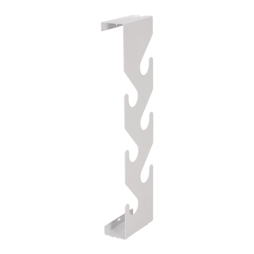 Nowoczesny biały wieszak ścienny do przedpokoju Cani Intesi metalowy na ubrania 6 haczyków