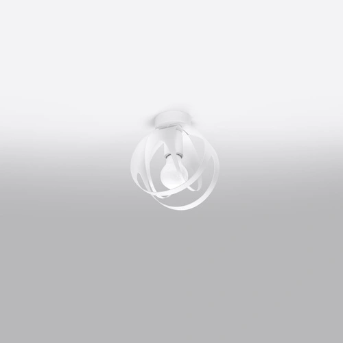 Plafon sufitowy Tulos biały nowoczesny okrągły metalowy do salonu i sypialni Sollux