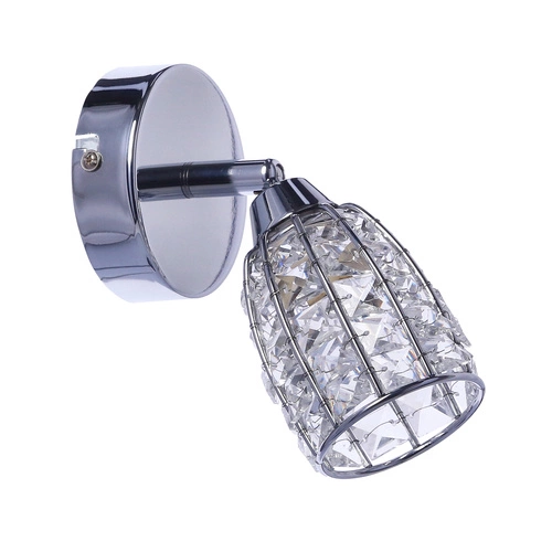 Kinkiet ścienny Shiba chrom nowoczesny kryształowy do salonu i sypialni CANDELLUX LIGHTING