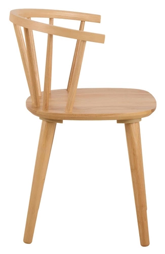 Krzesło drewniane Ida Actona do jadalni i kuchni skandynawskie z podłokietnikami naturalne