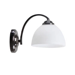 Kinkiet Gracja lampa czarny perłowy 1x40  E27 klosz biały