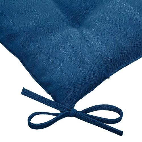 Poduszka na krzesło ogrodowa Korai 40x40 niebieska pikowana nowoczesna Hesperide