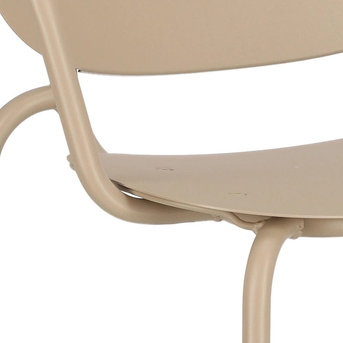 Krzesło metalowe Si-Si Arm SCAB Design beżowe z podłokietnikami do ogrodu i tarasu