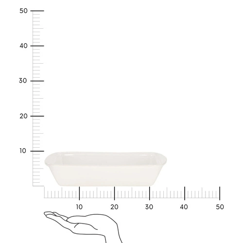 Ceramiczne naczynie do zapiekania Cannelloni Intesi białe prostokątne do lasagne 35 cm