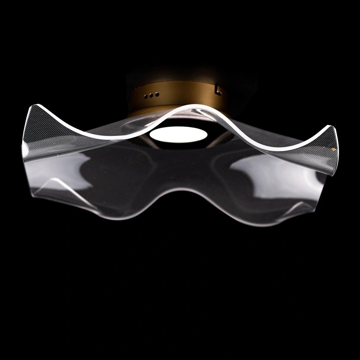 Plafon LED Velo no.2 nowoczesny złoty okrągły 50 cm do salonu i sypialni ALTAVOLA DESIGN