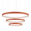 Żyrandol LED RIO 3 nowoczesny czerwony regulowany do salonu i jadalni 110 cm