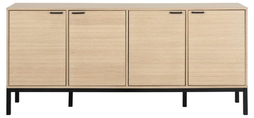 Komoda Kensington 180 cm dąb bielony nowoczesna na nóżkach z półkami do salonu Actona