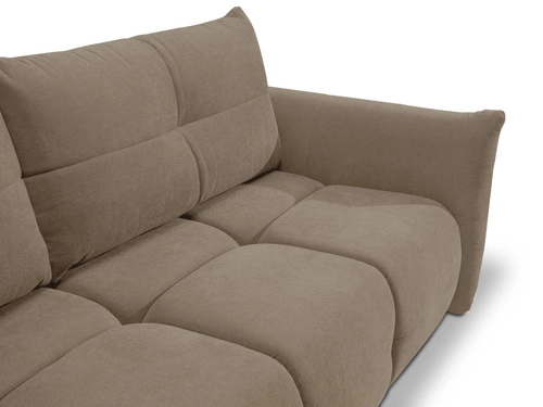 Sofa rozkładana 3 osobowa Bode z funkcją spania i pojemnikiem brązowa do salonu