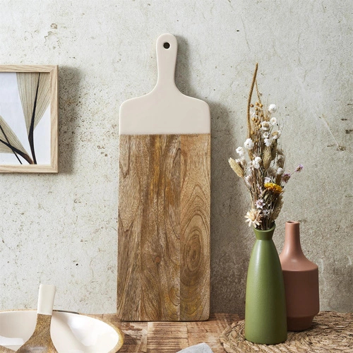 Deska do krojenia Dune Intesi z drewna mango 58 cm nowoczesna do kuchni naturalna