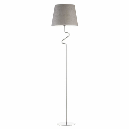 Lampa podłogowa FOGO chrom szara
