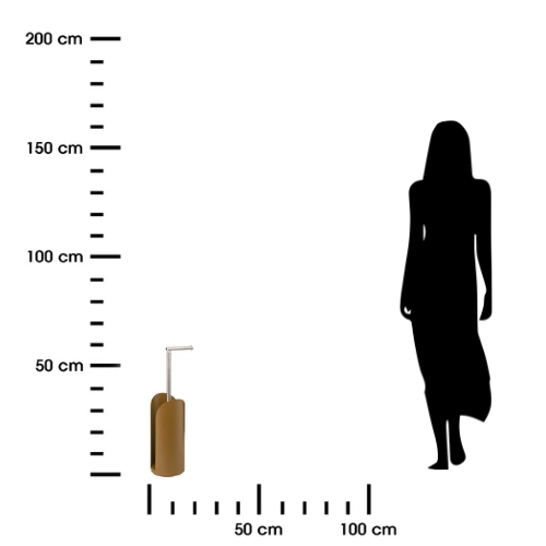 Stojak na papier toaletowy piaskowy metalowy 5five simply smart Kho nowoczesny do łazienki z miejscem na zapasowe rolki