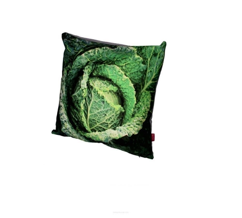 Poduszka dekoracyjna welurowa Chou antyalergiczna do salonu i sypialni zielona 40x40