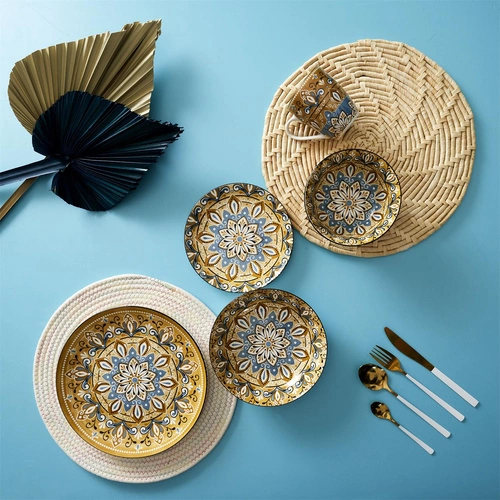 Okrągła podkładka pod talerz Maize Intesi 34cm boho naturalna do kuchni na stół