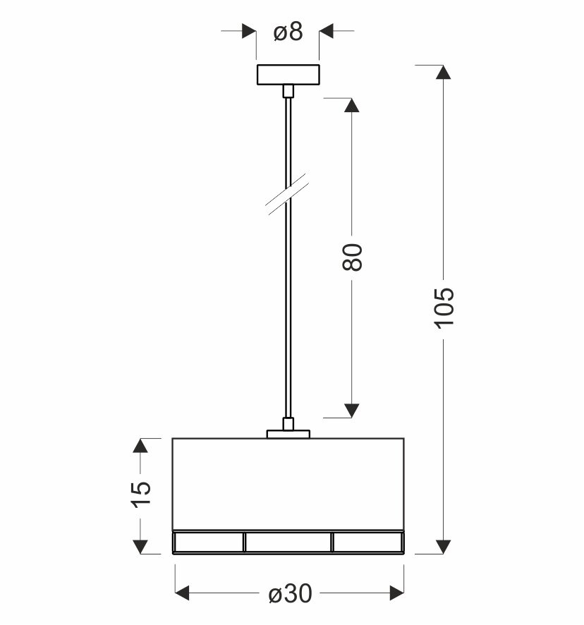 Lampa wisząca Ardi czarny 1x40W E27 abażur żółty