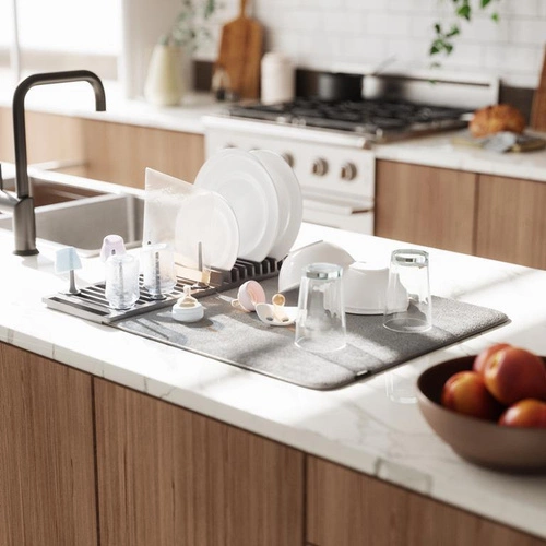 Ociekacz, suszarka do naczyń z matą UDry szara