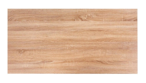 Biurko Womp loftowe do pracy z półkami dąb sonoma czarne nowoczesne 120x60 cm Intesi