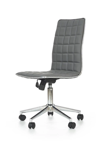 Fotel biurowy ergonomiczny Mapet szary obrotowy z regulacją wysokości ekoskóra do biura Intesi