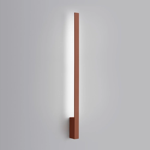 Kinkiet ścienny LED LAHTI 90 czerwony nowoczesny aluminiowy do salonu i sypialni Thoro