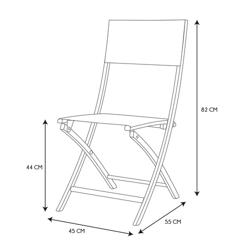 Krzesło składane Marron plecione