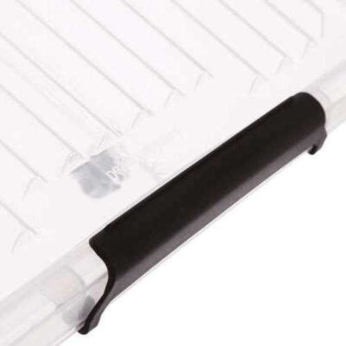 Pudełko dekoracyjne do przechowywania Clip N' Box 35L transparentne na kółkach do garderoby