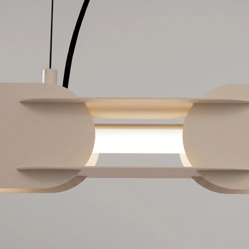 Lampa wisząca LED CHAIN 158 taupe nad wyspę nowoczesna beżowa