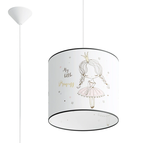 Lampa wisząca PRINCESS 30 nowoczesna z abażurem do pokoju dziecka bajkowa wielokolorowa
