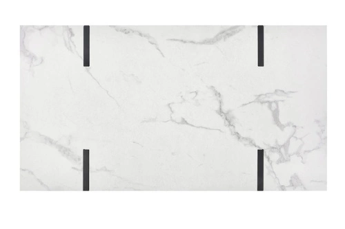Stolik kawowy Marbella prostokątny biały marmur czarny nowoczesny loft do salonu 110x60 cm