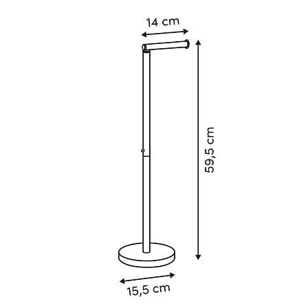 Stojak na papier toaletowy glamour Come 5five simply smart beżowy ze srebrnym do łazienki 59,5 cm