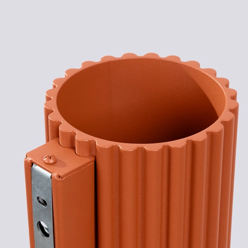 Plafon okrągły AURA czerwony nowoczesny minimalistyczny do salonu i kuchni aluminium