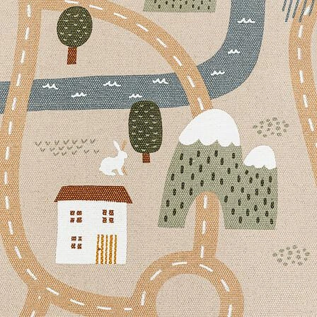 Dywan Road 100x150 do pokoju dziecka bawełniany nowoczesny beżowy