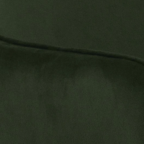 Krzesło tapicerowane Ranja Actona do jadalni glamour zielone z podłokietnikami na czarnych nogach