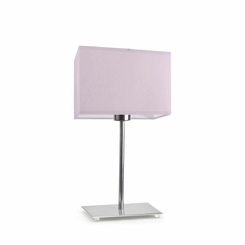 Lampka nocna do sypialni nowoczesna AMALFI fioletowa z abażurem chrom LYSNE 40 cm