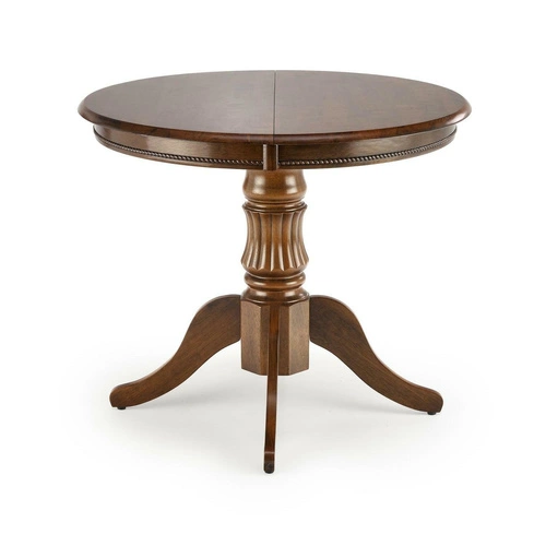 Stół Bator okrągły rozkładany ciemny 90/90-124cm