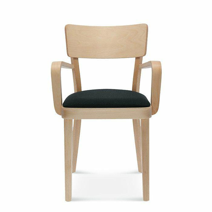 Krzesło tapicerowane dębowe Fameg Solid z podłokietnikami do jadalni lub salonu personalizowane