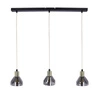 Lampa wisząca Gregory czarny brąz 3x40W  E14 klosz dymiony