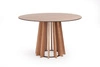 Stół okrągły do jadalni Tavle 145 cm dąb naturalny nowoczesny na jednej nodze NORDIFRA