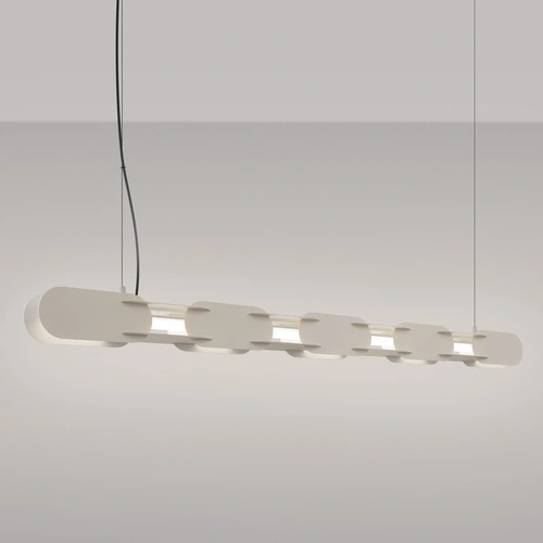 Lampa wisząca CHAIN LED beżowa nad wyspę nowoczesna 158 cm