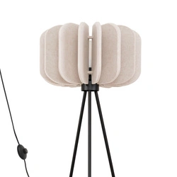 Lampa podłogowa beżowa MULA 45 nowoczesna z abażurem do salonu i sypialni