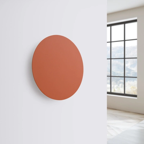 Kinkiet ścienny LED BORGEN czerwony nowoczesny stalowy do salonu i sypialni 30 cm