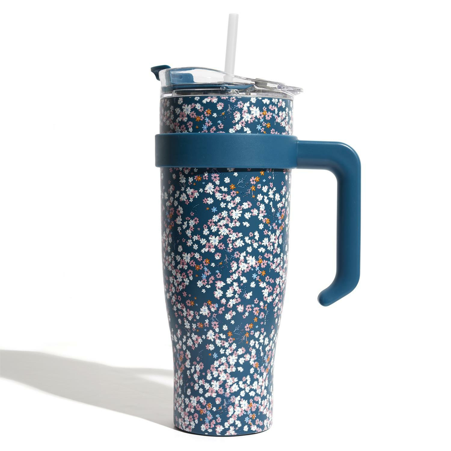 Kubek termiczny Miami Floral niebieski