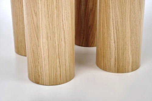 Stół okrągły do jadalni Zilonis 120 cm nowoczesny dąb naturalny Intesi skandynawski