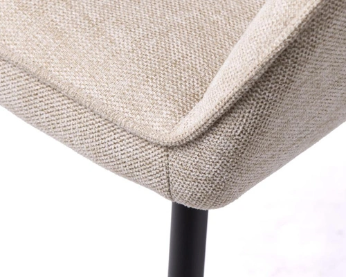 Krzesło Nolan do jadalni tapicerowane z podłokietnikami piaskowe