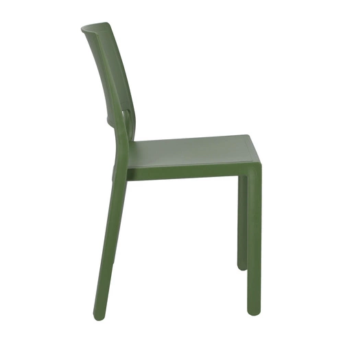 Krzesło ogrodowe Kate zielone z tworzywa sztucznego SCAB Design, sztaplowane, łatwe czyszczenie